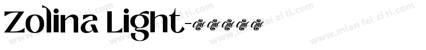 Zolina Light字体转换